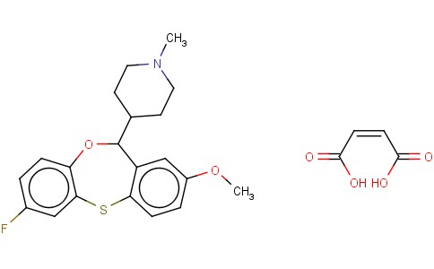 PIPERIDINE, 4-(7-FLUORO-2-METHOXY-11H-DIBENZ(B,E)(1,4)OXATHIEPIN-11-YL)-1-METHYL-, (Z)-2-BUTENEDIOAT
